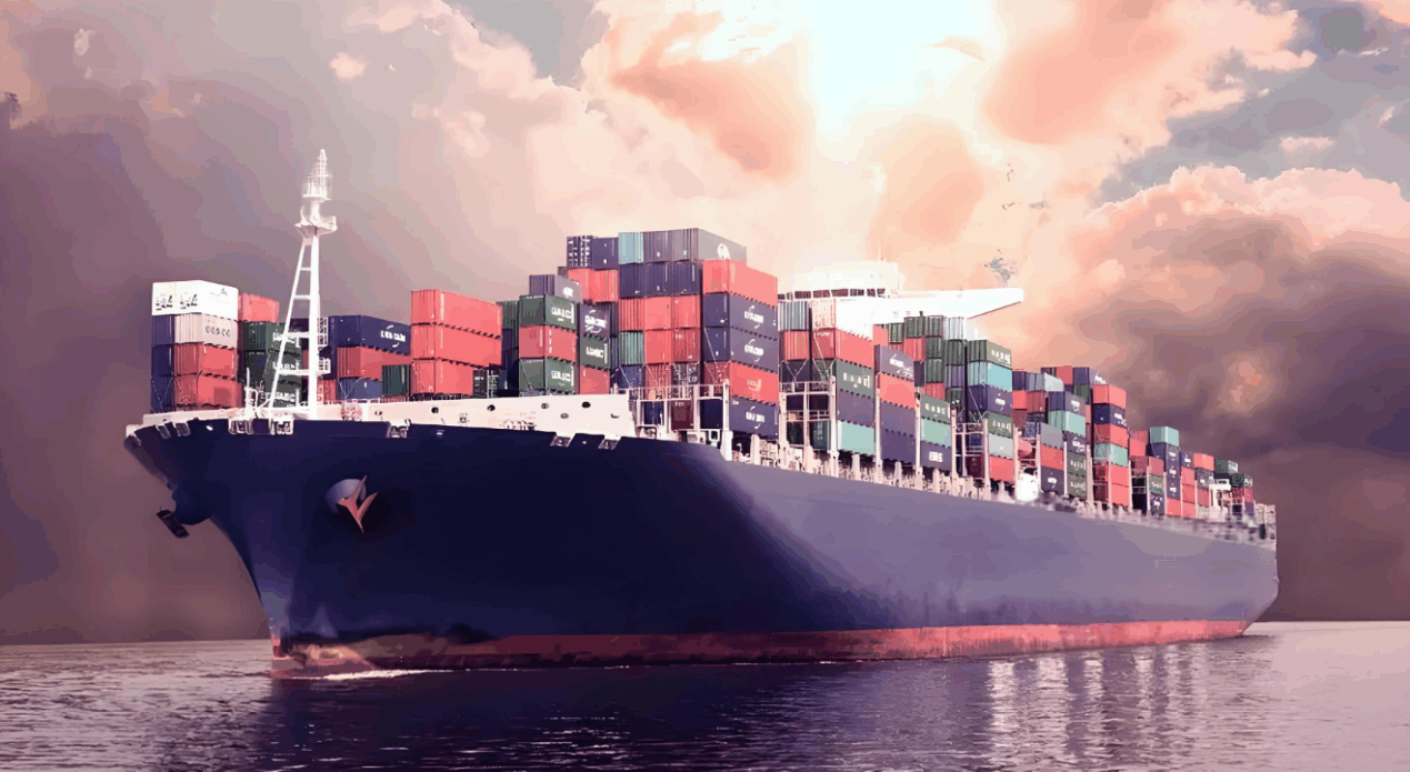 FCL container vessel transporting full loads for international sea freight shipping