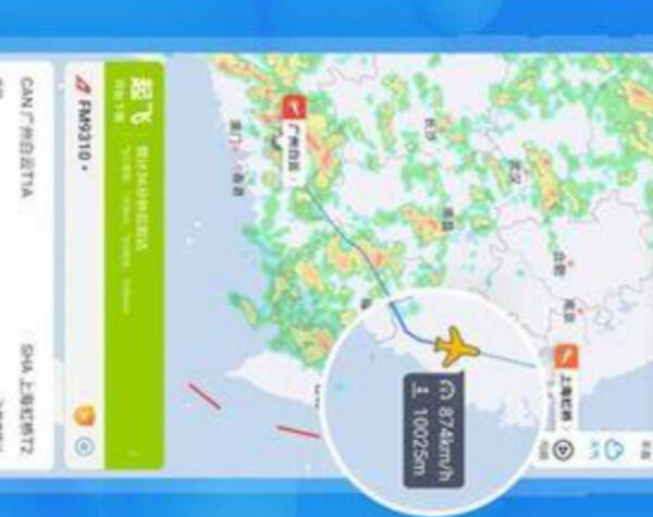 Real-time air cargo shipment tracking interface showing flight progress and location
